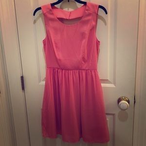 Forever21 pink open back dress